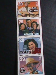 ​UNITED STATES-1993 SC# 2271-4 AMERICAN MUSIC MNH BOOKLET OF 4 STAMP VERY FINE