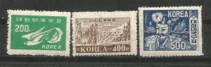 KOREA #111-113 ,  MNH