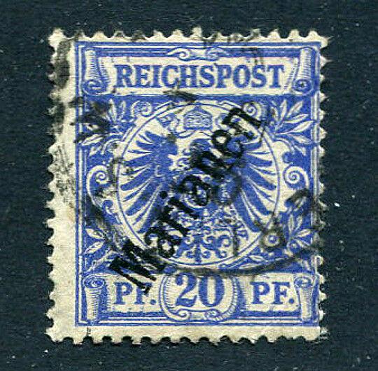 GR Lot 10225 German Colonie 1900 MICHEL 4 II - 20pf Marianen Stamp