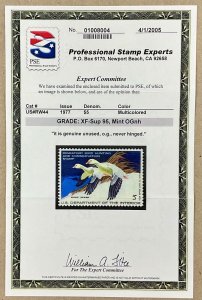 RW44 Ross Geese $5.00 Duck Stamp 1977 With PSE certificate XF-Sup 95