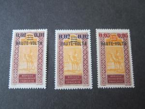 Burkina Faso 1922 Sc 29-31 set MH