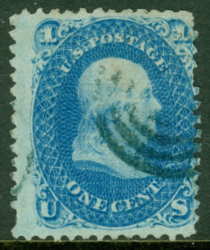 EDW1949SELL : USA 1868 Sc #86 Used. Nice color 2 short perfs. PSAG Cert Cat $475