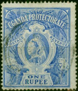 Uganda 1898 1R Bright Blue SG90a Fine Used