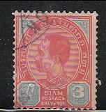 Thailand 1899 Sc 78 3a red & blue Used