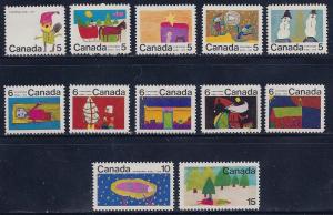 Canada Scott #'s 519 - 530 MNH