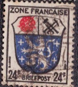 Germany -French Occupation 1945 -  4N9 Used