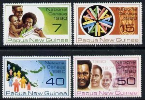 PAPUA NEW GUINEA - 1980 - National Census - Perf 4v Set - Mint Never Hinged