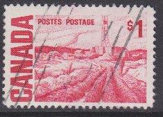 Canada sc#465B 1967 $1 QE2 Regional Scenery defin used