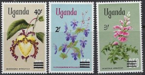 Uganda 130-32 MNH 1975 surcharges (102)(ad4781)