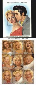 ELVIS & Marilyn Monroe  MNH by Montserrat Sc 860-61 Value $ 19,50