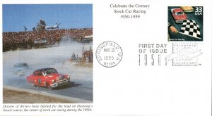 #3187n Stock Car Racing Mystic FDC