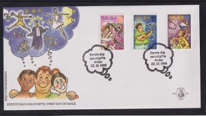 Aruba    #B53-B55  FDC  1998  child welfare  E78