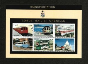 Mali MNH S/S 773 Railways 1996 6 Stamps