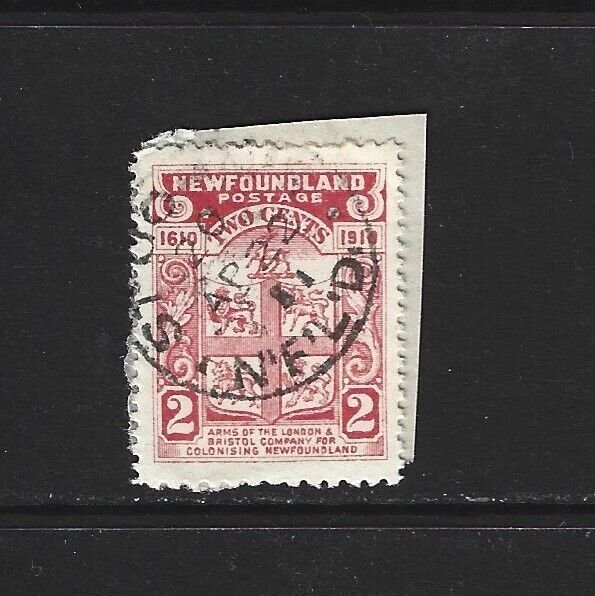 NEWFOUNDLAND - #86 - 2c COAT OF ARMS ON PIECE ST. JOHN'S DATED CANCEL