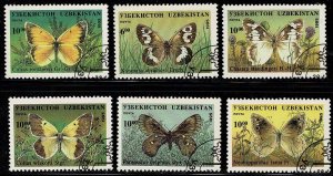 Uzbekistan #80-84 butterflies