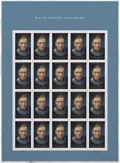 U.S.#5821 Ruth Bader Ginsburg 66c FREE SHIPPING Pane of 20, MNH.