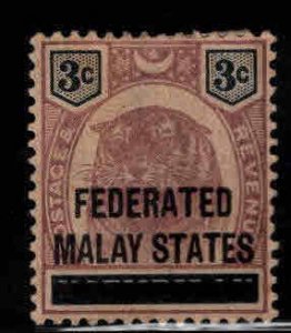 Federated Malay States Scott 3 MH* Tiger stamp