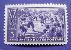 Sc # 855 ~ 3 cent Baseball Centennial Issue (fj28)