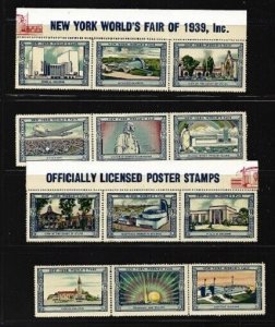 New York World's Fair-1939-54 Poster Stamps Mint/NH