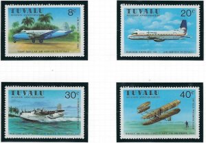 Tuvalu 142-45 MNH 1980 Airplanes (an4871)