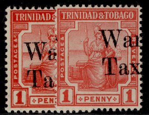 TRINIDAD & TOBAGO GV SG188 + 188b, 1d SHADE VARIETIES, NH MINT.