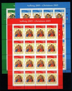 IRELAND SG1763/5 2005 CHRISTMAS SHEETLETS MNH