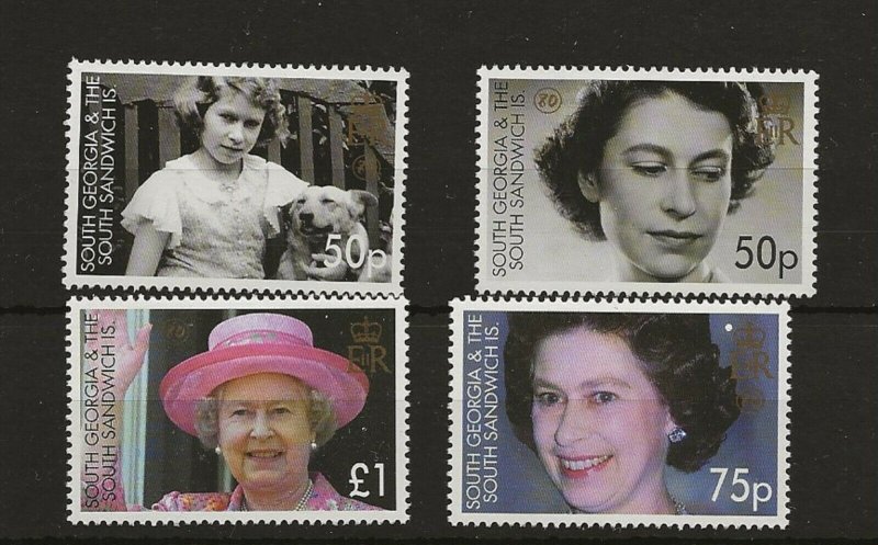 South Georgia 2006 Queens 80th Birthday sg.417-20   set of 4  MNH