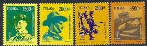 Poland 3064-67 MNH 1991 Boy Scouts (ak5736)