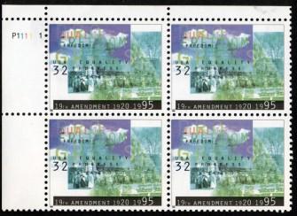 US Stamp #2980 MNH - 19th Amendment Plate Block of 4