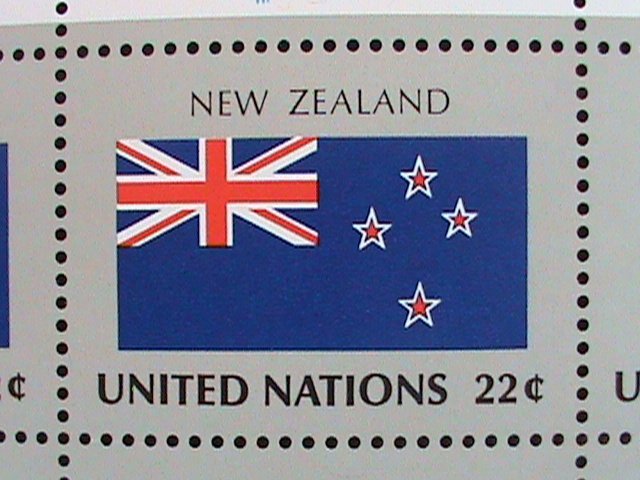 ​UNITED NATION-1986 SC#477-480  U. N. FLAGS SERIES MNH FULL SHEET- VERY FINE