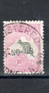 Australia 1929-30 10s Kangaroo Die II SG 112 FU CDS