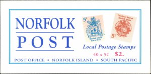 Norfolk Island #615ab, Complete Set, Unexploded Booklet, 2 of each 614a-615a,...