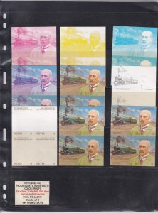 Nevis: Sc #442-443 Progressive & Imperforate Color Proofs, MNH Scarce (54282)