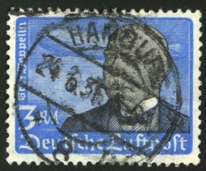 Germany Mi. 539y, €600, 1934 3m Zeppelin, horizontal paper used, signed Schlegel