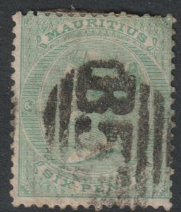 Mauritius Scott 37 - SG65, 1863 Victoria 6d used