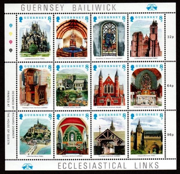 GUERNSEY 1988,Ecclesiastical Links MNH Sheet  # 400