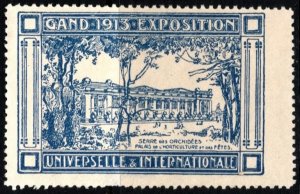 1913 Belgium Poster Stamp International Universal Exhibition Gand Unused