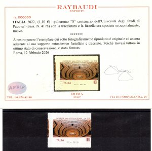 University of Padua No. 4178 Varieties Without Letter B Certificate