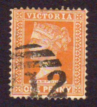 Australia Victoria 1891 Sc#171 1d Brwn Queen Victoria  