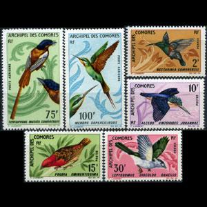 COMORO IS. 1967 - Scott# 69-72+C20-1 Birds Set of 6 NH