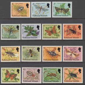 Falkland Islands 387-401 Insects MNH VF