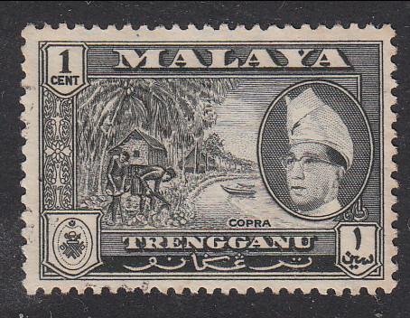 Malaya Trengganu 1957 Sc 75 1c Used