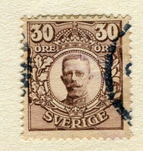 SWEDEN; 1910 early Gustav definitive issue fine used 30ore. ,