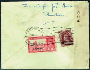 BUSHIRE 1942 (31 Oct) Censored cover from Capt - 42631