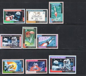 GRENADA #328-336 1969 MOON LANDING MINT VF NH O.G