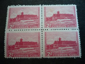 Stamps - Cuba - Scott# 433-434 - Mint Hinged Set of 2 Stamps in Blocks of 4