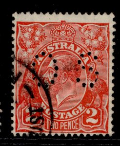 AUSTRALIA GV SG O104, 2d golden scarlet, FINE USED.