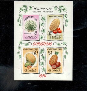 GUYANA #208a  1974  CHRISTMAS     MINT VF LH  O.G  S/S