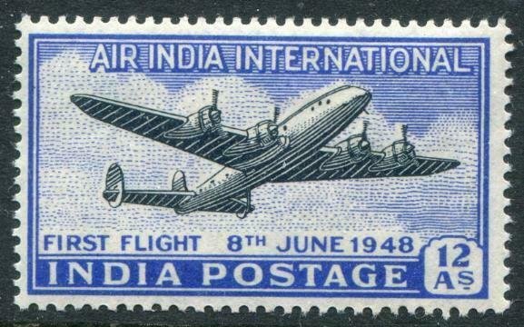 HERRICKSTAMP INDIA Sc.# C7 Lockheed Constellation Airplane Mint NH