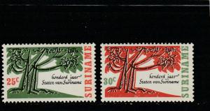 Suriname  Scott#  337-8  MNH
